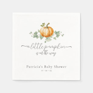 Pumpkin Baby Shower Gender Neutral Event Napkins