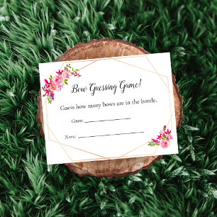 Pumpkin Baby Shower Guessing Count Game Floral Invitation