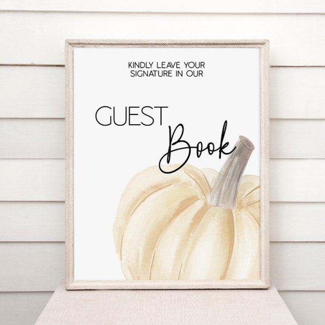 Pumpkin Baby Shower Guest Book Sign (Creator Uploaded)