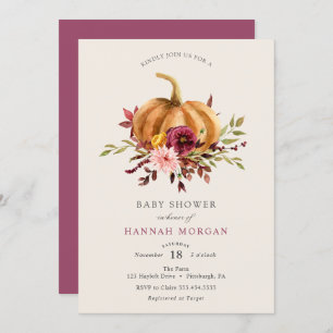 Pumpkin Baby Shower invitation