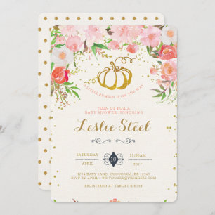Pumpkin Baby Shower Invitation