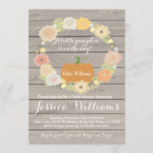 Pumpkin Baby Shower Invitation