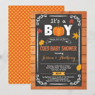 Pumpkin Baby Shower invitation