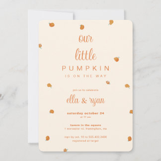 Pumpkin: Baby Shower Invite