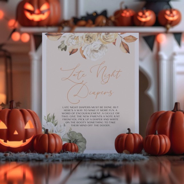 Pumpkin Baby Shower Late Night Diapers Poster (Creator Uploaded)