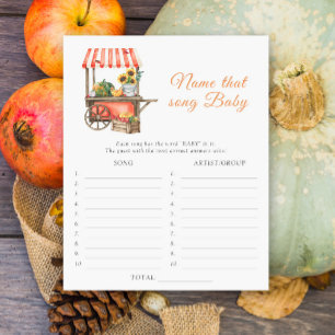 Pumpkin baby shower Name that song baby game