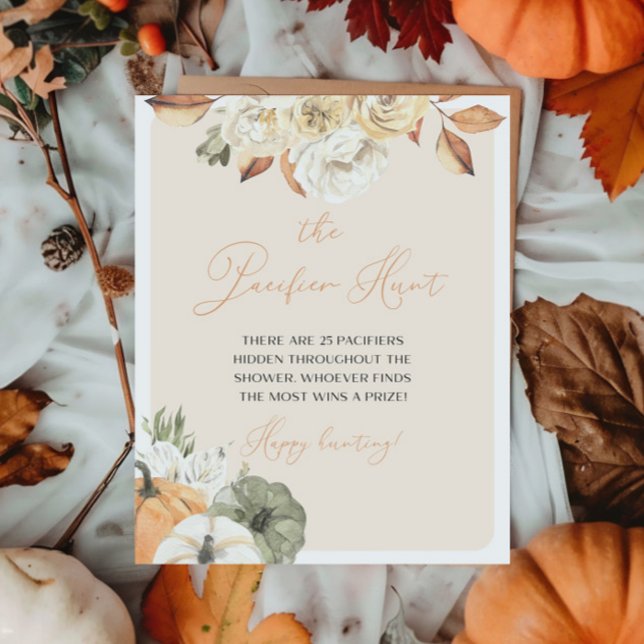 Pumpkin Baby Shower Pacifier Hunt Poster (Creator Uploaded)