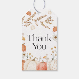 Pumpkin Baby Shower Thank You Gift Tags