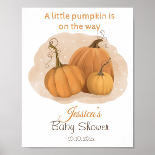 Pumpkin Baby Shower Welcome  Poster