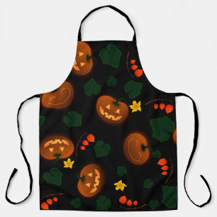 Pumpkin background halloween dark apron