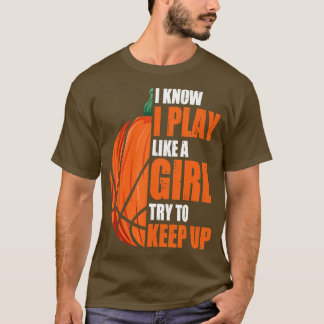 Pumpkin Basketball Halloween Costume Play Like A G T-Shirt