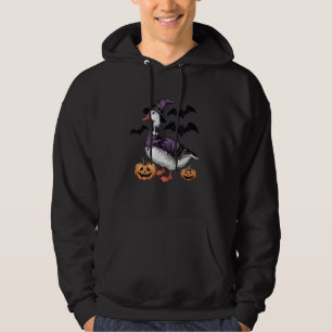 Pumpkin Bat Witch Costume Goose Bird Halloween Hoodie