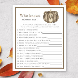Pumpkin bear - Who knows mommy best game