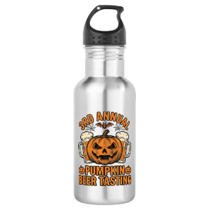 Pumpkin Beer Tasting Vintage Halloween Shirt Desig 532 Ml Water Bottle