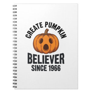 Pumpkin Believer Since 1966 Vintage Halloween Desi Notebook
