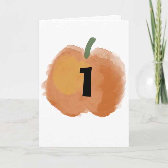 Pumpkin Birthday Baby Card (Front)