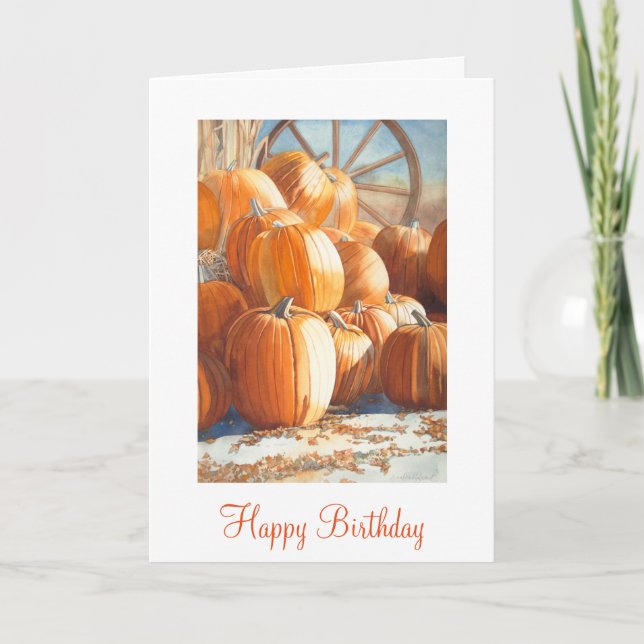 Pumpkin Birthday Card (Front)