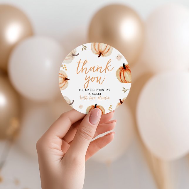 Pumpkin Birthday Thank You Gift Tag (Creator Uploaded)