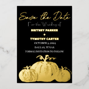 Pumpkin Black Rustic Photo QR Code Wedding