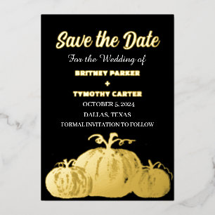 Pumpkin Black Rustic Photo QR Code Wedding