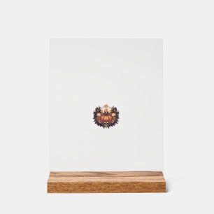 Pumpkin Bloom � Autumn Candlelight and Floral Harm Acrylic Sign
