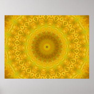 Pumpkin Blossom Kaleidoscope Poster