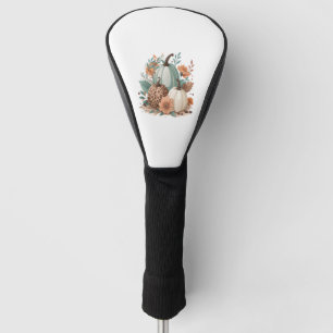 Pumpkin Boho Floral Golf Head Cover