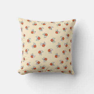 Pumpkin & Bones Halloween Throw Pillow