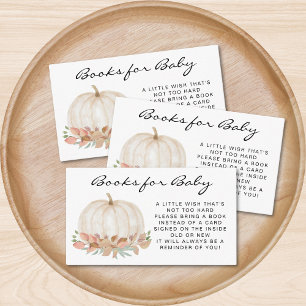 Pumpkin Book Request Baby Shower Enclosure Card