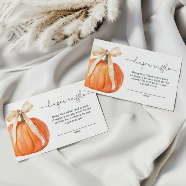 Pumpkin Bow Diaper Raffle Card (Creator Uploaded)