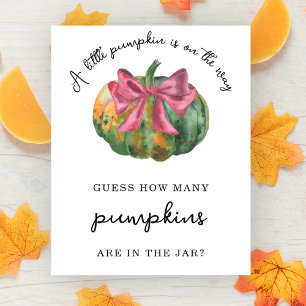 Pumpkin bow - How many pumpkins are in the jar Poster