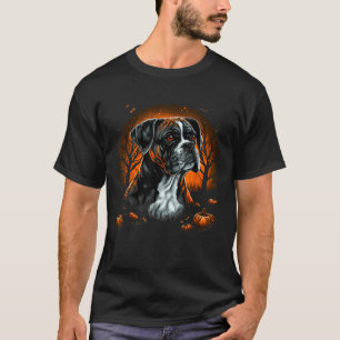 Pumpkin Boxer Dog Costume On Boxer Dog Halloween T-Shirt