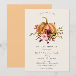 Pumpkin Bridal Shower invitation