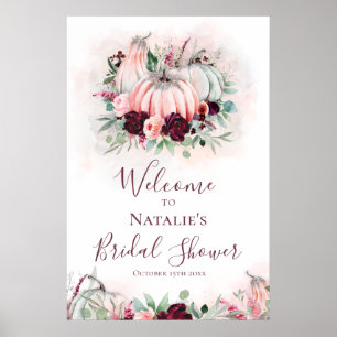 Pumpkin Bridal Shower Welcome Poster