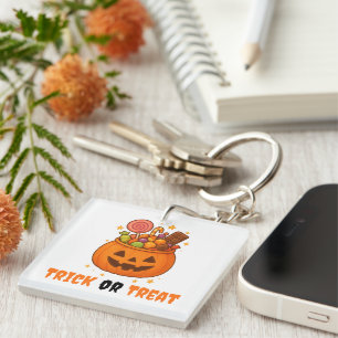 Pumpkin Bucket Full of Sweet - Halloween Keychain