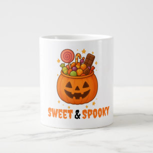 Pumpkin Bucket Full of Sweet - Halloween  Large Coffee Mug