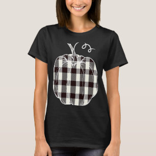 Pumpkin Buffalo Plaid Pattern Halloween Thanksgivi T-Shirt