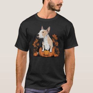 Pumpkin Bull Terrier costume on Bull Terrier Hallo T-Shirt
