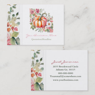 Pumpkin Business Cards