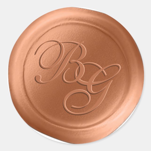 Pumpkin Calligraphy Monogram Wax Seal Stickers (Front)