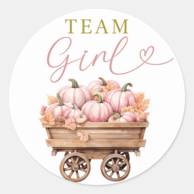 Pumpkin Carriage Team Girl Sticker (Front)