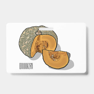 Pumpkin cartoon illustration badge