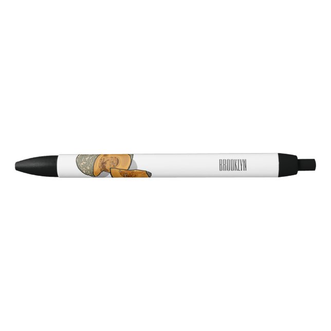 Pumpkin cartoon illustration  black ink pen (Front)