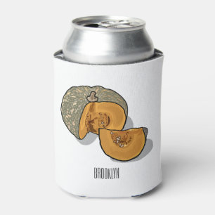 Pumpkin cartoon illustration can cooler