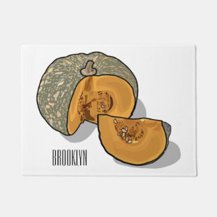 Pumpkin cartoon illustration  doormat