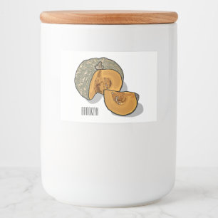 Pumpkin cartoon illustration food label