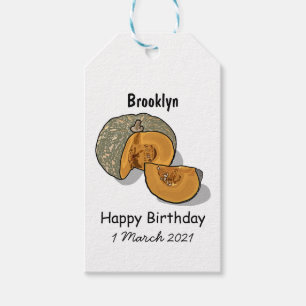 Pumpkin cartoon illustration gift tags