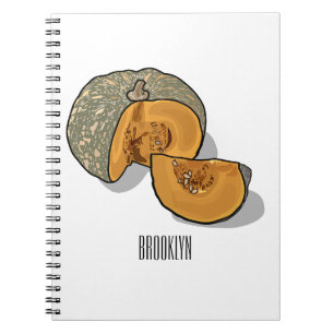 Pumpkin cartoon illustration  notebook