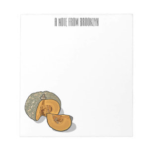 Pumpkin cartoon illustration  notepad