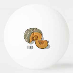 Pumpkin cartoon illustration  ping pong ball